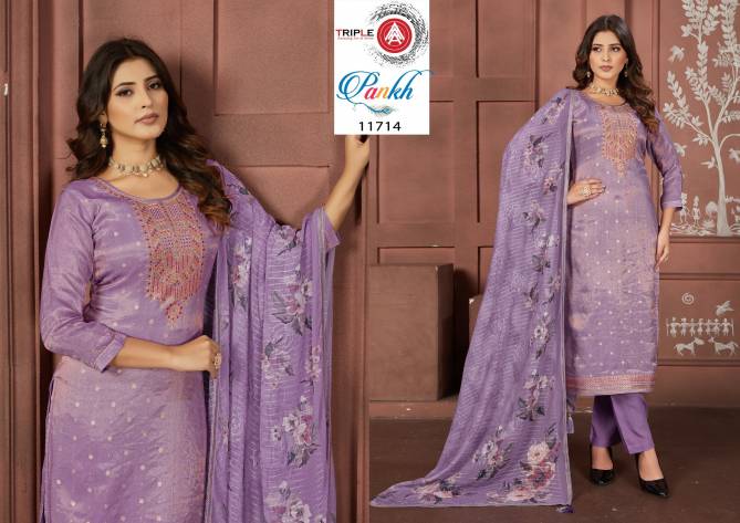 Pankh By Triple Aaa Organza Simar Work Dress Material Wholesale Market In Surat